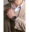 Сребрист unisex часовник с розовозлатист корпус Zurich-1 снимка