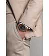 Розовозлатист часовник с черен циферблат Zurich-1 снимка