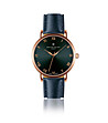 Розовозлатист часовник с тъмносиня каишка Bern-0 снимка