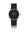 Черен unisex часовник със сребрист корпус Bern-0 снимка