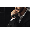 Мъжки часовник в сребристо и черно Avenches-1 снимка