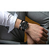 Мъжки часовник в черно и сребристо Avenches-1 снимка