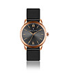 Unisex часовник в черно с розовозлатист корпус Geneva-0 снимка