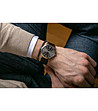 Unisex часовник в черно с розовозлатист корпус Geneva-1 снимка