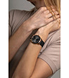 Unisex часовник в черно с розовозлатист корпус Geneva-2 снимка