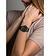 Дамски часовник в розовозлатисто с черна каишка Montreux-1 снимка