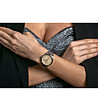 Сребрист дамски часовник с циферблат в екрю Montreux-1 снимка