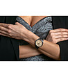 Дамски часовник в сребристо с кожена каишка в черно Montreux-2 снимка