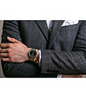 Мъжки комплект от часовник и гривна в сребристо Vernier-1 снимка