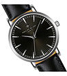 Мъжки комплект от часовник и гривна в черно и сребристо Vernier-2 снимка