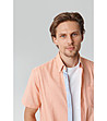 Мъжка риза в оранжев нюанс Dort от органичен памук-2 снимка