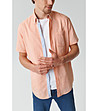 Мъжка риза в оранжев нюанс Dort от органичен памук-3 снимка