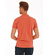 Мъжка памучна блуза в цвят корал Maxie-1 снимка