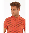 Мъжка памучна блуза в цвят корал Maxie-2 снимка