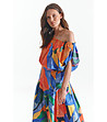 Многоцветна дамска памучна блуза Bona-0 снимка