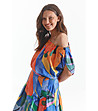 Многоцветна дамска памучна блуза Bona-2 снимка