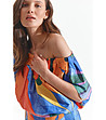 Многоцветна дамска памучна блуза Bona-3 снимка