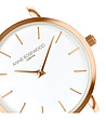 Розовозлатист дамски часовник с каишка в цвят крем Forget-2 снимка