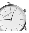 Сребрист дамски часовник с бял циферблат  каишка в цвят крем Forget-2 снимка