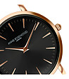 Розовозлатист часовник с черен циферблат каишка в бордо Lavoni-2 снимка
