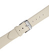Сребрист часовник с бял циферблат и каишка в цвят крем Karra-1 снимка