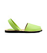 Светлозелени дамски кожени сандали -0 снимка