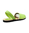 Светлозелени дамски кожени сандали -1 снимка