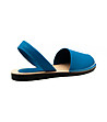 Сини дамски кожени сандали-2 снимка