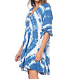 Памучна рокля в синьо и бяло Elrica-3 снимка