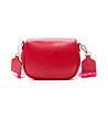 Малка червена кожена чанта с дръжка с принт Berta-2 снимка