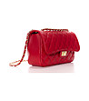 Дамска кожена чанта в червено Ambra-4 снимка