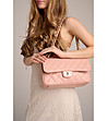 Дамска кожена чанта в розово Ambra-0 снимка