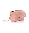 Дамска кожена чанта в розово Ambra-4 снимка