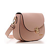 Розова дамска кожена чанта за рамо Zosia-4 снимка
