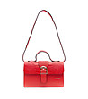 Дамска кожена чанта в червено Edelina-1 снимка