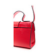 Дамска кожена чанта в червено Edelina-3 снимка