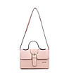 Дамска кожена чанта в розово Edelina-1 снимка