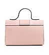 Дамска кожена чанта в розово Edelina-2 снимка
