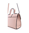 Дамска кожена чанта в розово Edelina-3 снимка