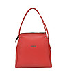 Червена дамска чанта от естествена кожа Flavia-0 снимка