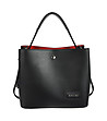 Черна дамска кожена чанта Cloris-0 снимка