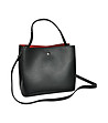 Черна дамска кожена чанта Cloris-1 снимка