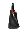 Черна дамска кожена чанта Cloris-2 снимка