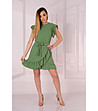 Зелена рокля с къдрички Keema-0 снимка