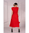 Дълга червена рокля със солей Merlotina-1 снимка