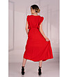 Дълга червена рокля със солей Merlotina-3 снимка