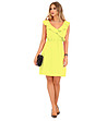 Жълта рокля с къдрички Annag-0 снимка