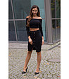 Памучен комплект от блуза и пола в черно Karmelia-2 снимка