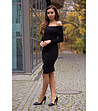 Памучен комплект от блуза и пола в черно Karmelia-3 снимка
