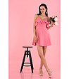Розова рокля с къдрички Cooreo-0 снимка